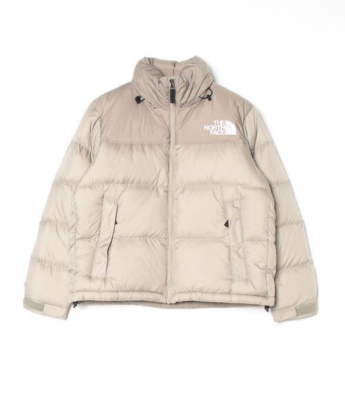 THE NORTH FACE ノーカラー ダウンジャケット アウター ベージュ THE NORTH FACE（ザ ノースフェイス） ダウンジャケット ダウン NUPTSE