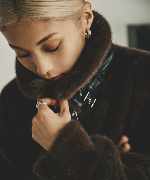 HEREIAM ブルゾン アウター 「HEREIAM」フェイクファーブルゾン