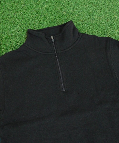 ゴルフ ゴルフウェア 裏起毛スウェット ハーフジップトレーナー メンズ