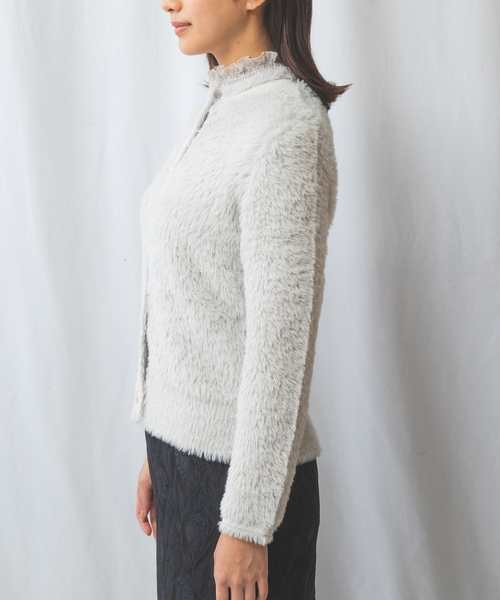 ナラカミーチェ（NARACAMICIE）/【NARACAMICIE】フェザーヤーンカーディガン NARACAMICIE（ナラカミーチェ） ニット セーター 「NARACAMICIE