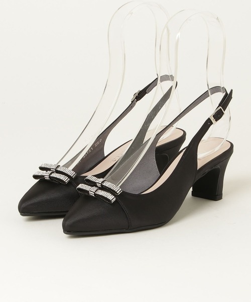 アルテミス by ダイアナ（artemis by DIANA）/ラインストーンプチリボン　バックバンドパンプス artemis by DIANA（アルテミス by ダイアナ） パンプス ラインストーン