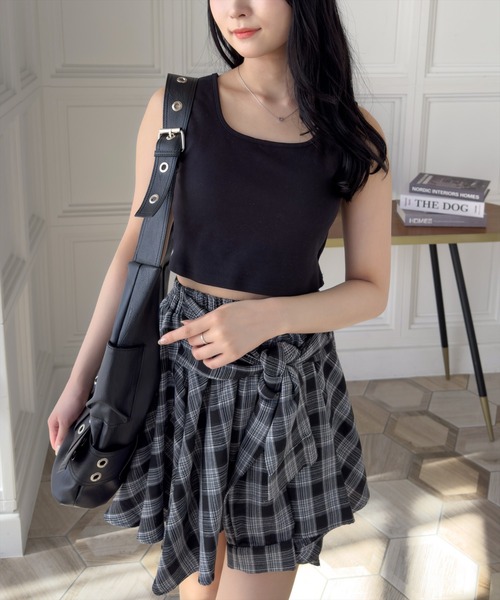 ★エレガントなシースルー★CHANEL スカート セットアップ対応可能】ガンクラブチェックジップスカート