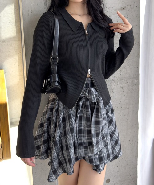 ★気分が上がるバイカラー★CHANEL スカート CHANEL 極美品☆シャネル 97A P09679 ココマーク付 ZIP