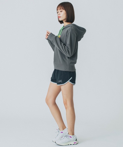 パーカー X-GIRL/エックスガール クロップド丈パーカー 155251012002 レディース X-girl パーカー X-GIRL/エックスガール クロップド丈パーカー