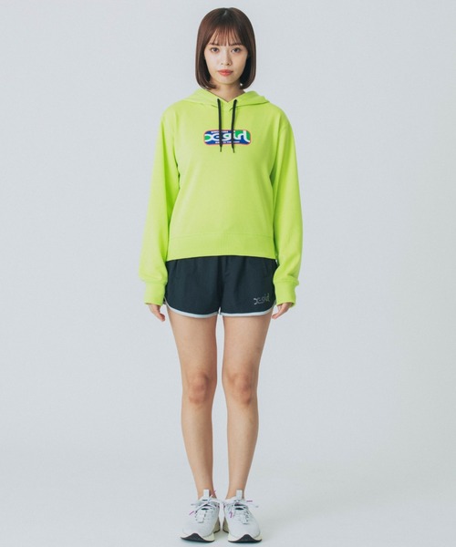 パーカー X-GIRL/エックスガール クロップド丈パーカー 155251012002 レディース X-girl パーカー X-GIRL/エックスガール クロップド丈パーカー