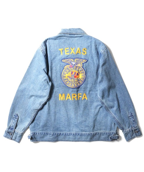 HOUSTON ヒューストン DENIM JACKET 刺繍 HOUSTON ヒューストン DENIM FFA JACKET デニム 刺繍 FFA