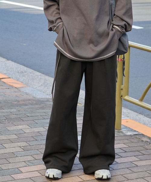 タックワイドパンツ モード系 ルーズシルエット 上品ストリート セール】【neos -addictive design-】ルーズシルエット ZIP