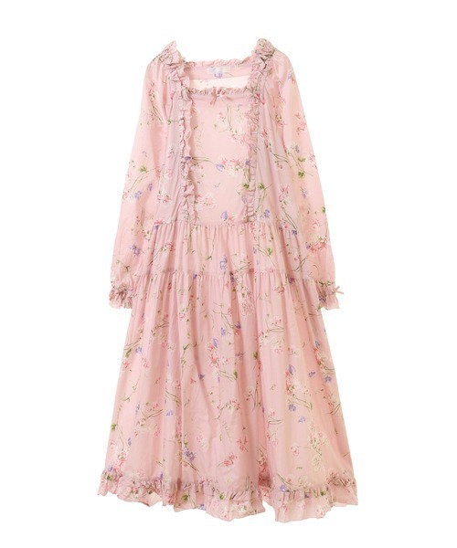 新品　PINK HOUSE スイートピー　フラワープリントサッシュベルト 新品PINK HOUSE スイートピーフラワープリントサッシュベルト
