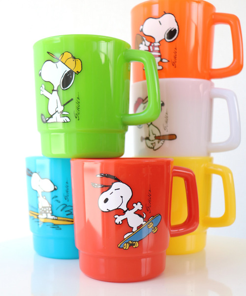 新品未使用 スヌーピー マグカップ プレート 樹脂製 まとめ売り バラ売り不可 PEANUTS タンブラー 「PEANUTS/ピーナッツ」 スヌーピー PLASTIC MUG
