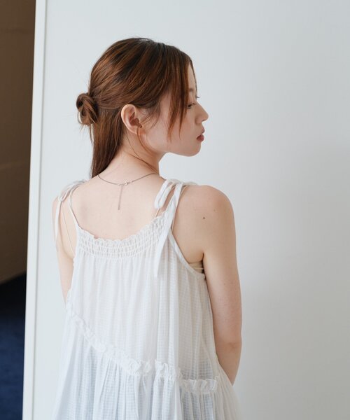 kastane インド綿ティアードロングワンピース Kastane ワンピース インド綿ティアードロングワンピース