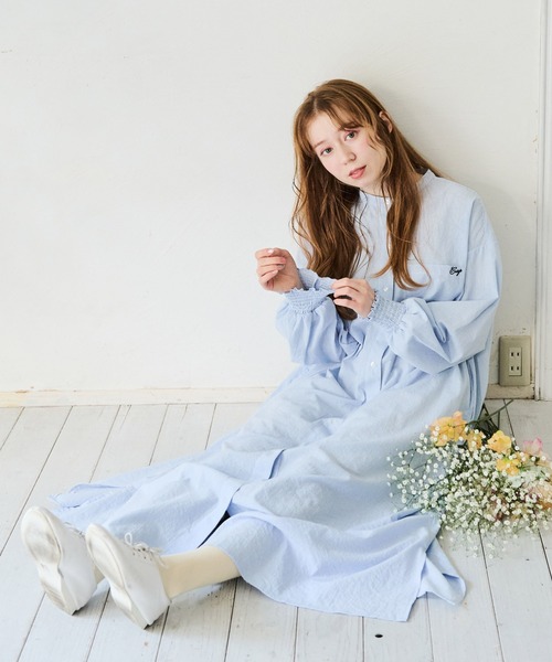 Crisp（クリスプ） ワンピース ワンポイントストライプワンピース