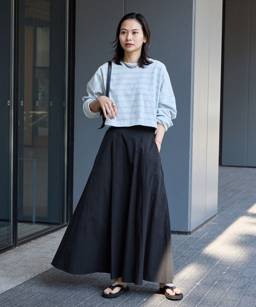 JOURNAL STANDARD スカート コットンナイロンフレアスカート