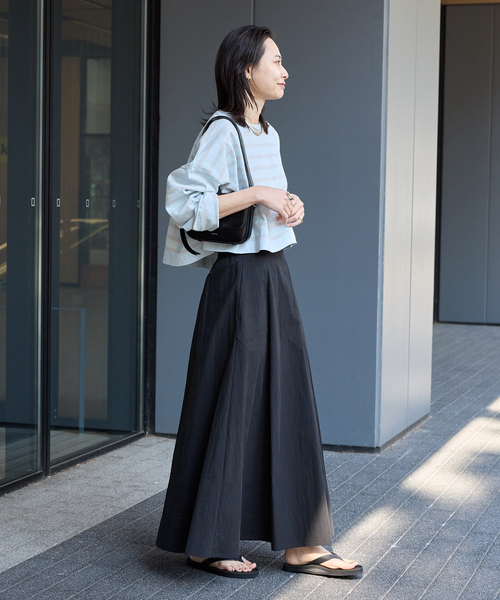 JOURNAL STANDARD スカート コットンナイロンフレアスカート