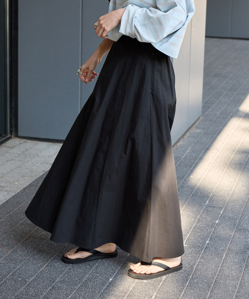 JOURNAL STANDARD スカート コットンナイロンフレアスカート