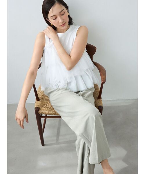 tシャツ 「OUNNOUN」デザインペプラムタンクトップ レディース OUNNOUN tシャツ 「OUNNOUN」デザインペプラムタンクトップ