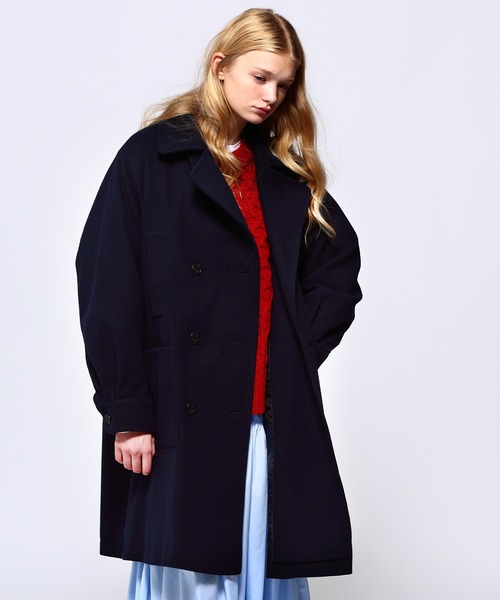 「BONLECILL」 ピーコート FREE チャコールグレー レディース_画像2