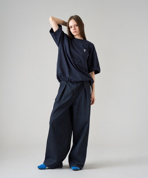 ONCILY ジーンズ TUCK WIDE BAGGY DENIM PANTS / タックワイド