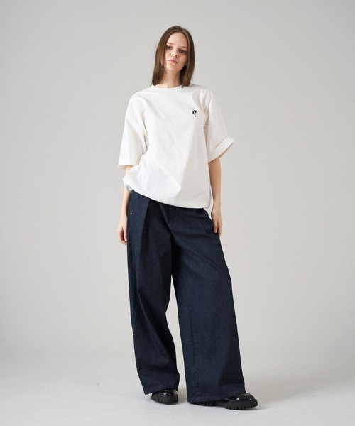 パンツ baggy denim / tuck wide pants ONCILY ジーンズ TUCK WIDE BAGGY DENIM PANTS / タックワイド