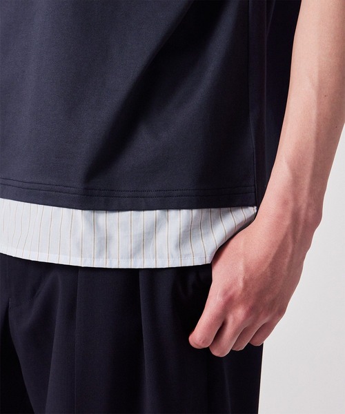Paul Smith（ポール・スミス） tシャツ ストライプシャツスリーブ 半袖