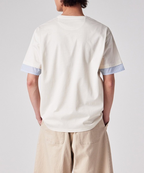 Paul Smith（ポール・スミス） tシャツ ストライプシャツスリーブ 半袖