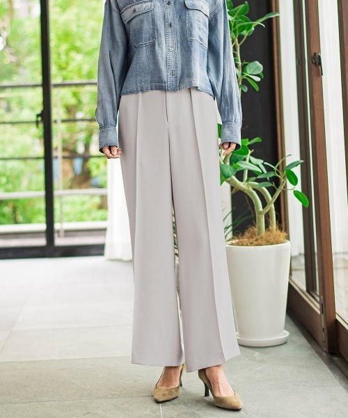 la.f（ラ・エフ） ワイドパンツ スラックス パンツ 入学式 卒業式