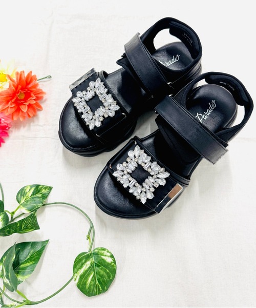 ゴールド ショルダーバッグ 牛革、ビジューサンダル TOD'S - トッズ TOD'S サンダル レザー メタル バックル