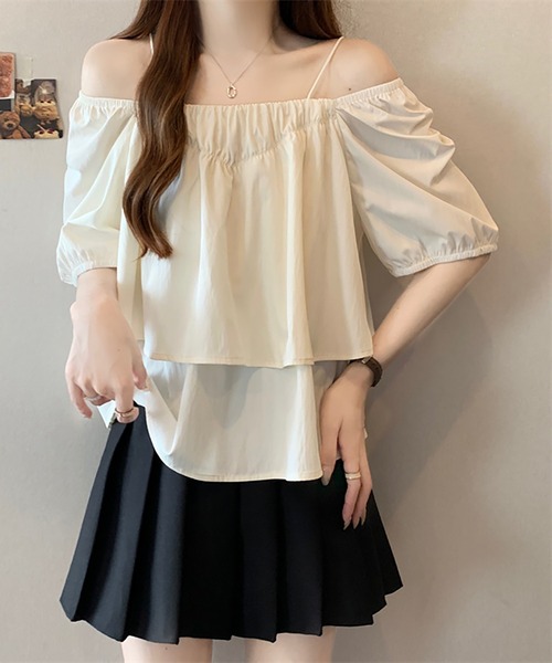ブラウス シャツ オフショル2WAYティアードブラウス レディース オフショル2WAYティアードブラウス（シャツ/ブラウス