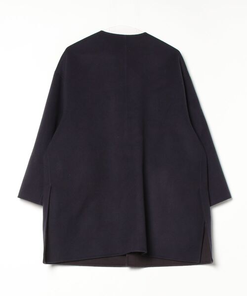 ユナイテッドアローズ　ノーカラーコート　ネイビー UNITED ARROWS（ユナイテッドアローズ） ノーカラーコート 38 ネイビー