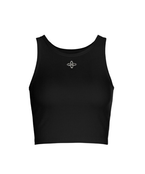タンクトップ ノースリーブ 「SURGERY」l clover logo crop sleeveless / 「サージェリー」メタルクローバー