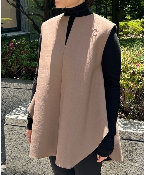 LE PHIL ベスト ジレ ライトボンディングノースリーブジレブラウス