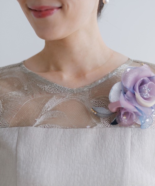 ドレス 「eneak」「マザードレス」スパンコール刺繍レース×ジャガード/フレアワンピースドレス/結婚式/パーティー/お呼ばれ/kaene_13