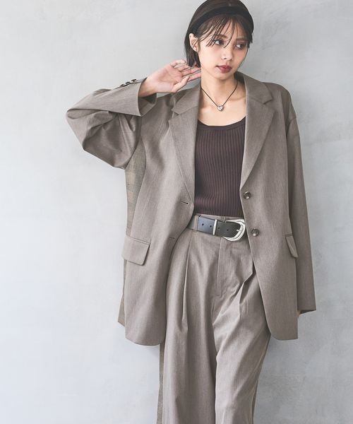 PAGEBOY　ジャケット　ベージュ 楽天市場】【セットアップ対応】ライトテーラードジャケット