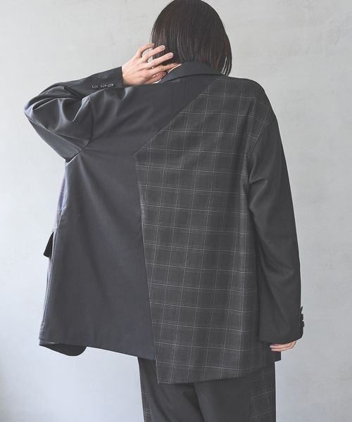 【未使用】PAGEBOY ダークグレー テーラードジャケット　L PAGEBOY ジャケット テーラードジャケット 「セットアップ対応