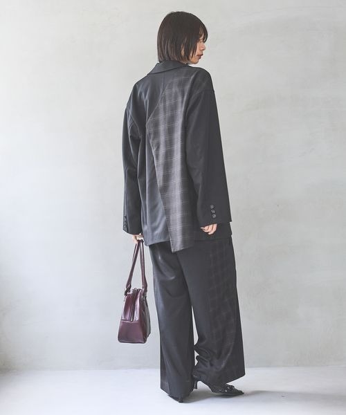 美品　pageboy テーラードジャケット チェックMIXジャケット S PAGEBOY（ページボーイ） ジャケット テーラードジャケット