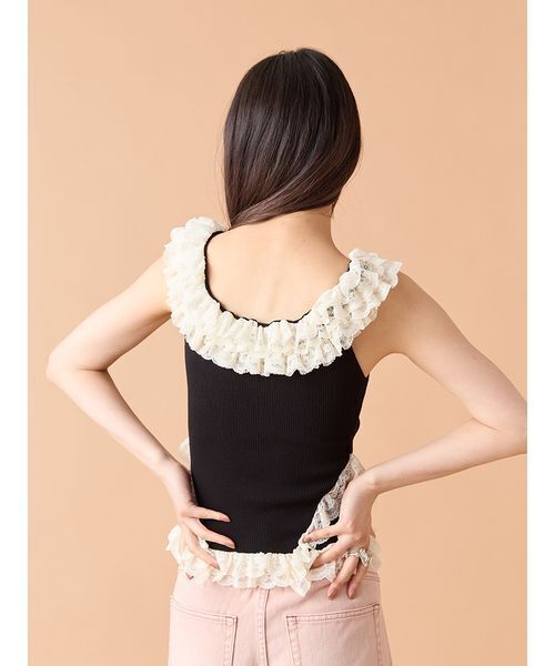 LILY BROWN◎2wayレースフリルニットトップス 2wayレースフリルニットトップス(ニット)｜トップス｜LILY BROWN