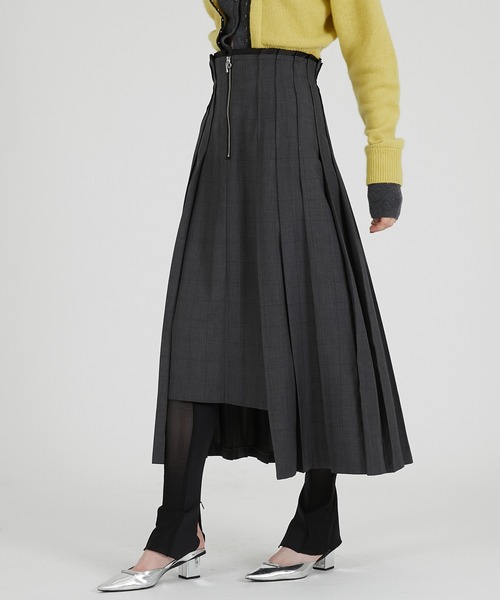スカート イレギュラープリーツスカート / Irregular Pleated Skirtの画像