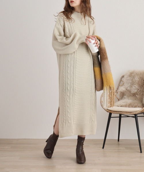 myke ニットワンピース M アイボリー レディース : ZOZOTOWN Yahoo!店