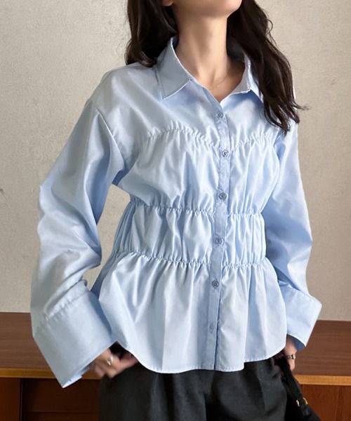 Eclat one ブラウス シャツ 「Eclat one」ギャザー ビスチェデザイン