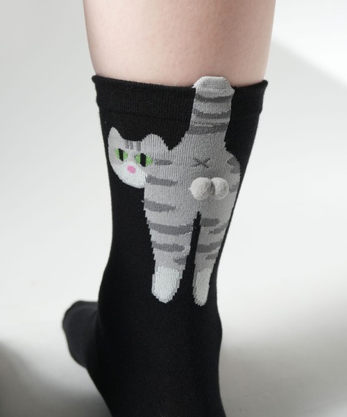 Port（ポート） 靴下 「 」 キャット バックスタイル ソックス / ねこ