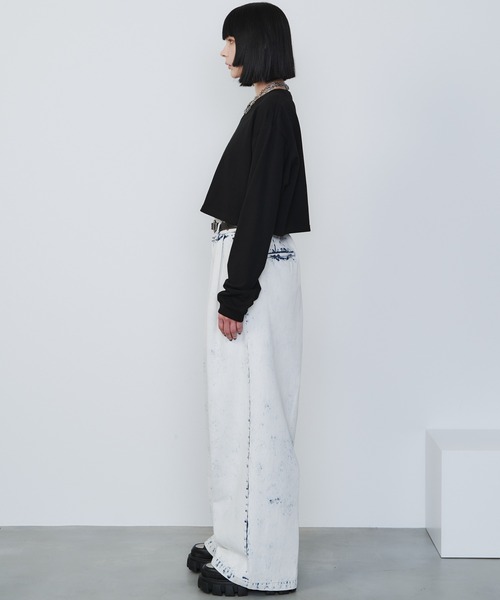 「AIVER」 長(zhǎng)袖カットソー LARGE ブラック レディース