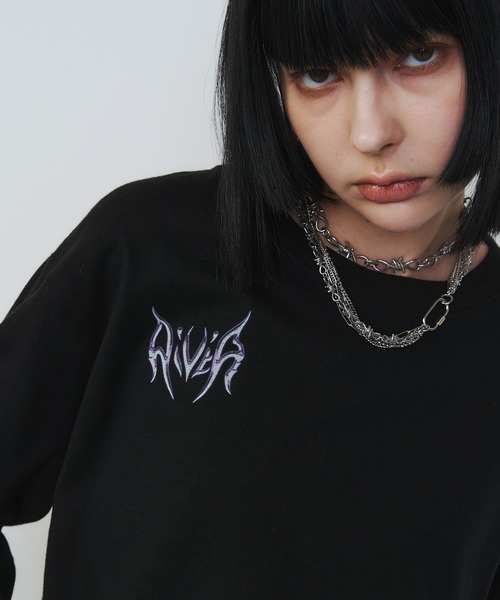 「AIVER」 長(zhǎng)袖カットソー LARGE ブラック レディース
