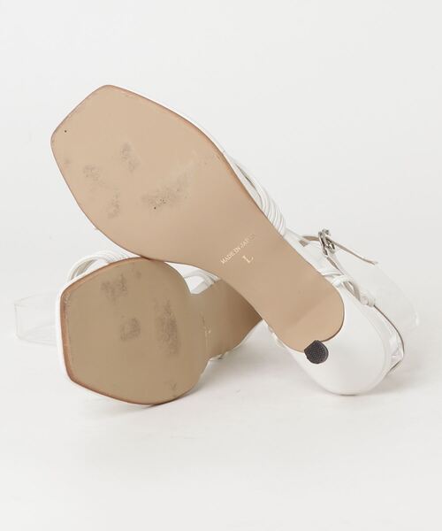 「MAMIAN」 ヒールサンダル L ホワイト レディース_画像3