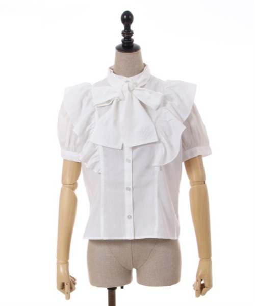 「axes femme POETIQUE」 半袖ブラウス MEDIUM グリーン レディース_画像5