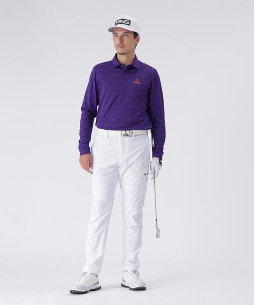 PING（ピン） ポロシャツ 「PING APPAREL」凸凹PLAYロゴジャカード長袖