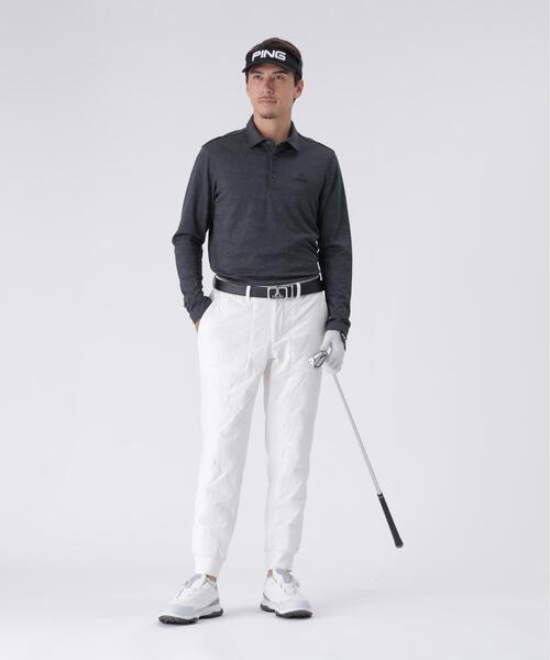 PING（ピン） ポロシャツ 「PING APPAREL」凸凹PLAYロゴジャカード長袖