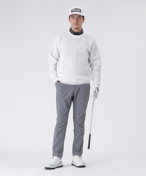 PING（ピン） ポロシャツ 「PING APPAREL」凸凹PLAYロゴジャカード長袖