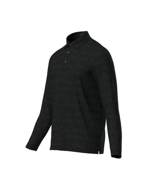 PING(ピン) ポロシャツ 「PING APPAREL」凸凹PLAYロゴジャカード長袖 PING(ピン) ポロシャツ 「PING APPAREL」凸凹PLAYロゴジャカード長袖