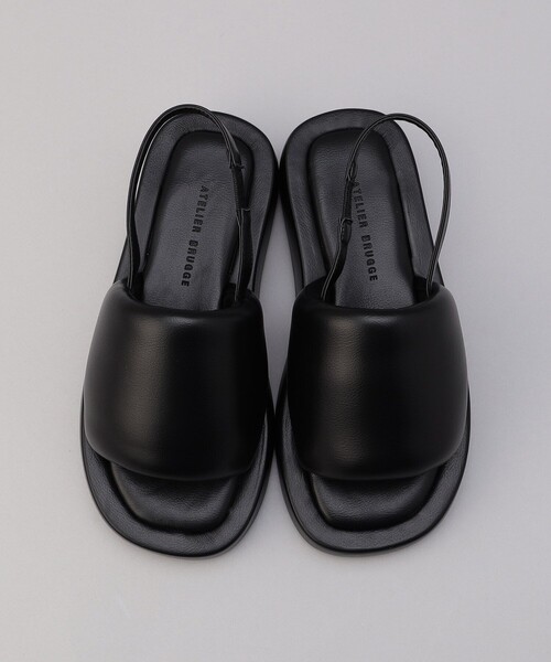 「ATELIER BRUGGE」 フラットサンダル LARGE ブラック レディース_画像3