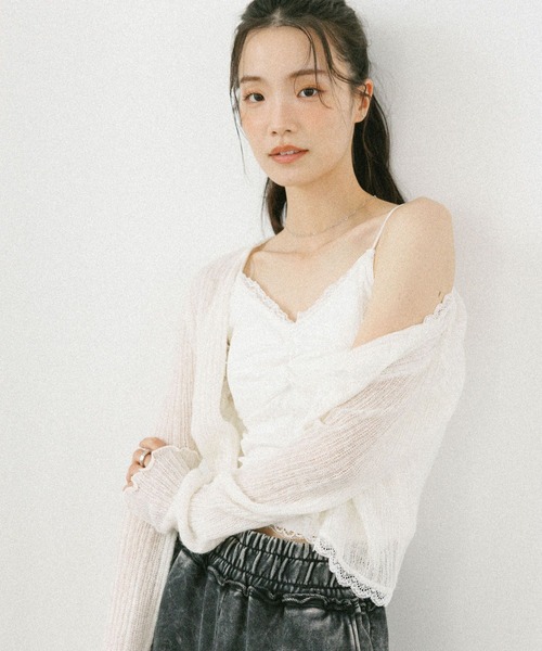 herpraha レースキャミ ホワイト litmus herpraha レースキャミ