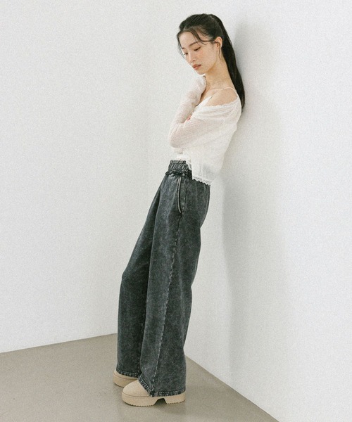 ドラッグストアーズ/D.S.CLUB☆配色切替ボアブルゾン☆モカ茶×ブラック